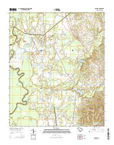 Rembert South Carolina Current topographic map, 1:24000 scale, 7.5 X 7.5 Minute, Year 2014