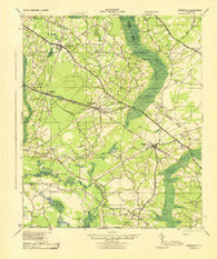 Ridgeville South Carolina Historical topographic map, 1:62500 scale, 15 X 15 Minute, Year 1943