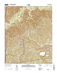 Ridgeway South Carolina Current topographic map, 1:24000 scale, 7.5 X 7.5 Minute, Year 2014