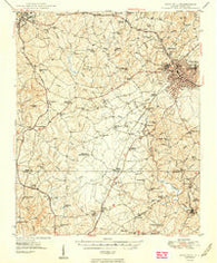 Rock Hill South Carolina Historical topographic map, 1:62500 scale, 15 X 15 Minute, Year 1949