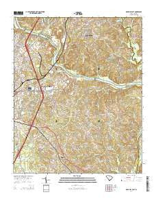 Rock Hill East South Carolina Current topographic map, 1:24000 scale, 7.5 X 7.5 Minute, Year 2014