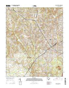 Rock Hill West South Carolina Current topographic map, 1:24000 scale, 7.5 X 7.5 Minute, Year 2014