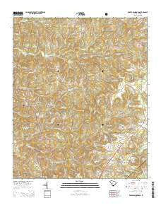 Ropers Crossroads South Carolina Current topographic map, 1:24000 scale, 7.5 X 7.5 Minute, Year 2014