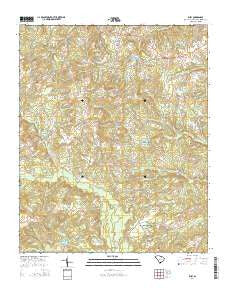 Ruby South Carolina Current topographic map, 1:24000 scale, 7.5 X 7.5 Minute, Year 2014