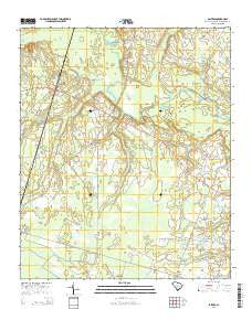 Salters South Carolina Current topographic map, 1:24000 scale, 7.5 X 7.5 Minute, Year 2014