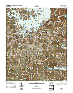 Seneca South Carolina Historical topographic map, 1:24000 scale, 7.5 X 7.5 Minute, Year 2011