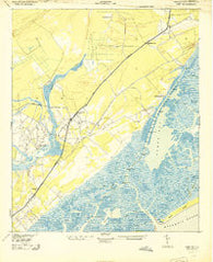 Sewee Bay South Carolina Historical topographic map, 1:24000 scale, 7.5 X 7.5 Minute, Year 1943