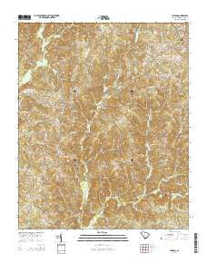 Sharon South Carolina Current topographic map, 1:24000 scale, 7.5 X 7.5 Minute, Year 2014