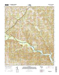 Silverstreet South Carolina Current topographic map, 1:24000 scale, 7.5 X 7.5 Minute, Year 2014