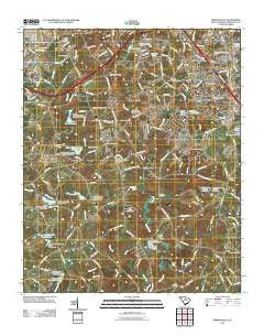 Simpsonville South Carolina Historical topographic map, 1:24000 scale, 7.5 X 7.5 Minute, Year 2011
