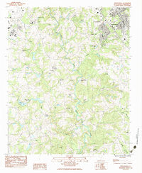 Simpsonville South Carolina Historical topographic map, 1:24000 scale, 7.5 X 7.5 Minute, Year 1983