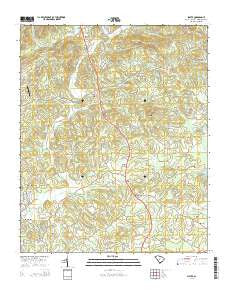 Slater South Carolina Current topographic map, 1:24000 scale, 7.5 X 7.5 Minute, Year 2014