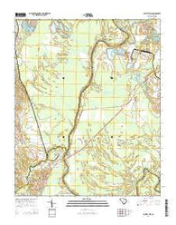 Society Hill South Carolina Current topographic map, 1:24000 scale, 7.5 X 7.5 Minute, Year 2014