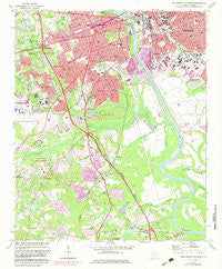 Southwest Columbia South Carolina Historical topographic map, 1:24000 scale, 7.5 X 7.5 Minute, Year 1972