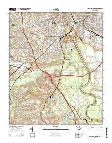 Southwest Columbia South Carolina Current topographic map, 1:24000 scale, 7.5 X 7.5 Minute, Year 2014