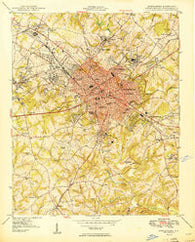 Spartanburg South Carolina Historical topographic map, 1:24000 scale, 7.5 X 7.5 Minute, Year 1949