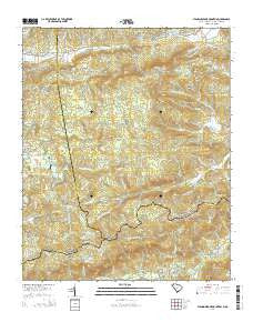 Standingstone Mountain South Carolina Current topographic map, 1:24000 scale, 7.5 X 7.5 Minute, Year 2014