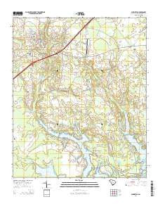 Summerton South Carolina Current topographic map, 1:24000 scale, 7.5 X 7.5 Minute, Year 2014
