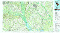 Sumter South Carolina Historical topographic map, 1:100000 scale, 30 X 60 Minute, Year 1990