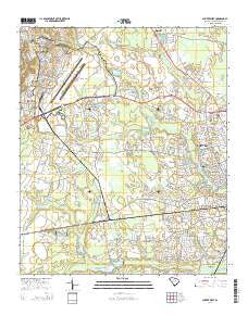 Sumter West South Carolina Current topographic map, 1:24000 scale, 7.5 X 7.5 Minute, Year 2014