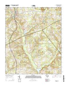 Swansea South Carolina Current topographic map, 1:24000 scale, 7.5 X 7.5 Minute, Year 2014