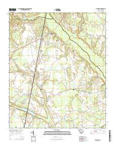Sycamore South Carolina Current topographic map, 1:24000 scale, 7.5 X 7.5 Minute, Year 2014