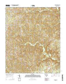 Taxahaw South Carolina Current topographic map, 1:24000 scale, 7.5 X 7.5 Minute, Year 2014