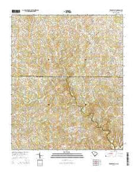 Tradesville South Carolina Current topographic map, 1:24000 scale, 7.5 X 7.5 Minute, Year 2014