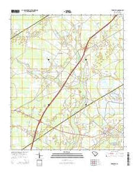 Turbeville South Carolina Current topographic map, 1:24000 scale, 7.5 X 7.5 Minute, Year 2014
