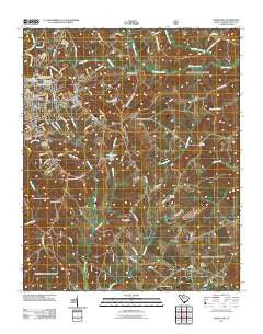 Union East South Carolina Historical topographic map, 1:24000 scale, 7.5 X 7.5 Minute, Year 2011