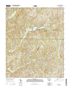 Unity South Carolina Current topographic map, 1:24000 scale, 7.5 X 7.5 Minute, Year 2014