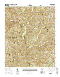 Verdery South Carolina Current topographic map, 1:24000 scale, 7.5 X 7.5 Minute, Year 2014