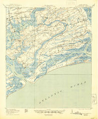 Wadmelaw Island South Carolina Historical topographic map, 1:62500 scale, 15 X 15 Minute, Year 1944
