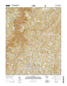 Walhalla South Carolina Current topographic map, 1:24000 scale, 7.5 X 7.5 Minute, Year 2014