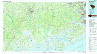 Walterboro South Carolina Historical topographic map, 1:100000 scale, 30 X 60 Minute, Year 1990
