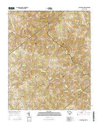 Ware Shoals West South Carolina Current topographic map, 1:24000 scale, 7.5 X 7.5 Minute, Year 2014