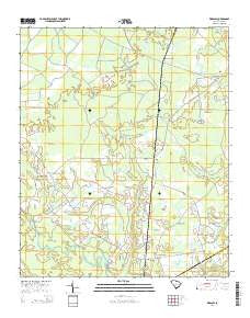 Warsaw South Carolina Current topographic map, 1:24000 scale, 7.5 X 7.5 Minute, Year 2014