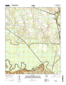 Wateree South Carolina Current topographic map, 1:24000 scale, 7.5 X 7.5 Minute, Year 2014