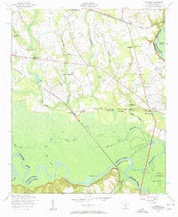 Wateree South Carolina Historical topographic map, 1:24000 scale, 7.5 X 7.5 Minute, Year 1953
