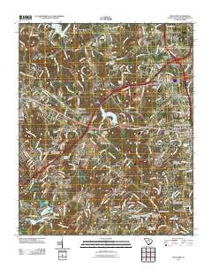 Wellford South Carolina Historical topographic map, 1:24000 scale, 7.5 X 7.5 Minute, Year 2011