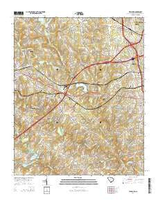 Wellford South Carolina Current topographic map, 1:24000 scale, 7.5 X 7.5 Minute, Year 2014