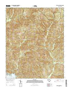 White Oak Creek South Carolina Current topographic map, 1:24000 scale, 7.5 X 7.5 Minute, Year 2014