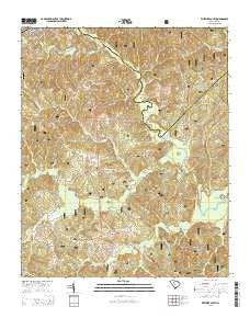 Whitmire South South Carolina Current topographic map, 1:24000 scale, 7.5 X 7.5 Minute, Year 2014