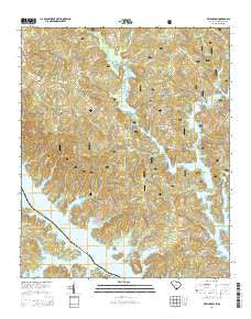 Willington South Carolina Current topographic map, 1:24000 scale, 7.5 X 7.5 Minute, Year 2014