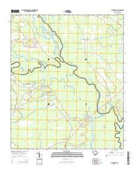 Yauhannah South Carolina Current topographic map, 1:24000 scale, 7.5 X 7.5 Minute, Year 2014