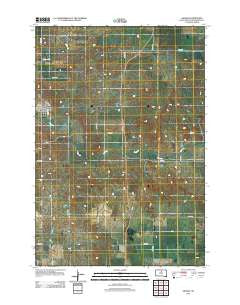 Akaska South Dakota Historical topographic map, 1:24000 scale, 7.5 X 7.5 Minute, Year 2012