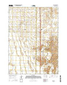 Alsen South Dakota Current topographic map, 1:24000 scale, 7.5 X 7.5 Minute, Year 2015