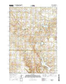 Astoria South Dakota Current topographic map, 1:24000 scale, 7.5 X 7.5 Minute, Year 2015