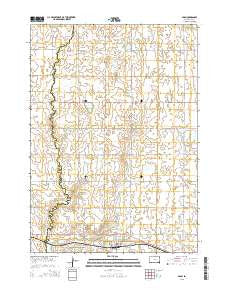 Avon South Dakota Current topographic map, 1:24000 scale, 7.5 X 7.5 Minute, Year 2015