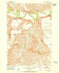 Badnation NW South Dakota Historical topographic map, 1:24000 scale, 7.5 X 7.5 Minute, Year 1951